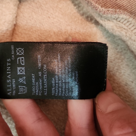 ALL Saints mock neck crop sweatshirt - Picture 9 of 11